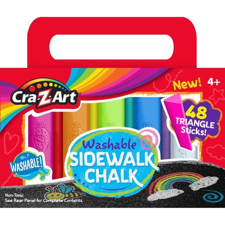 Cra-Z-Art Washable Triangle Sidewalk Chalk, 48 Per Set, 144PK 108804